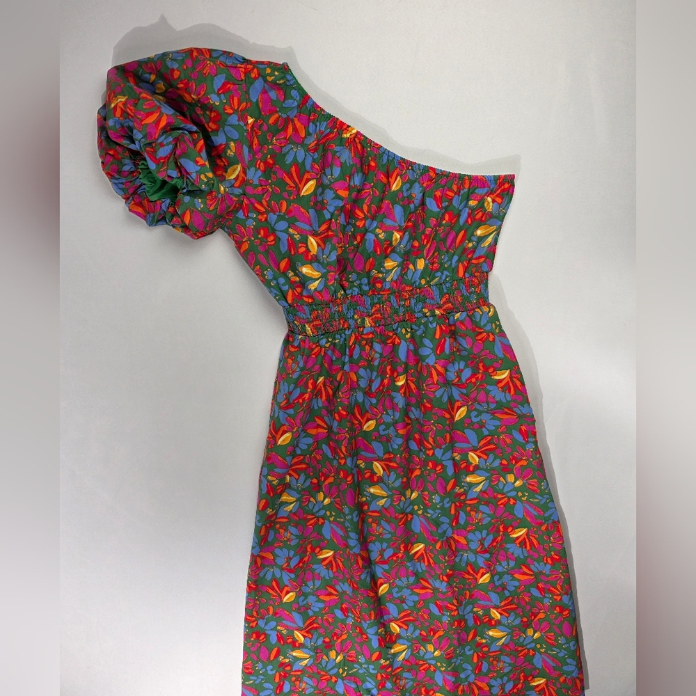 Sugarlips Zhade Tropics Bridgette One Shoulder Midi Dress Size Small - Picture 6 of 8